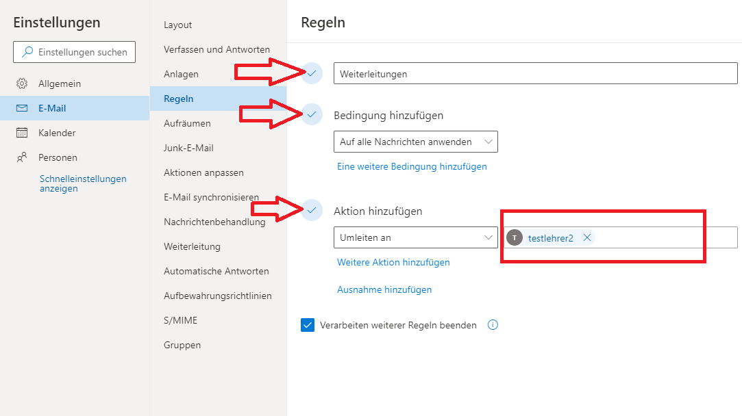 Eine Weiterleitung In Outlook Einrichten. – IT Wiki Der Rahn Education