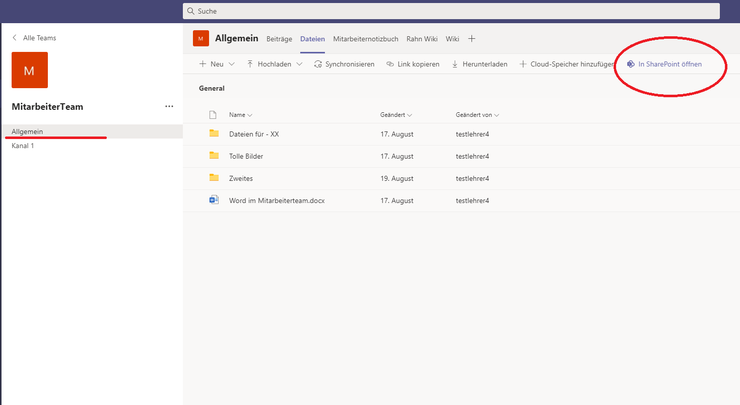 Teams dateien synchronisieren mit onedrive zugriffsrechte in
